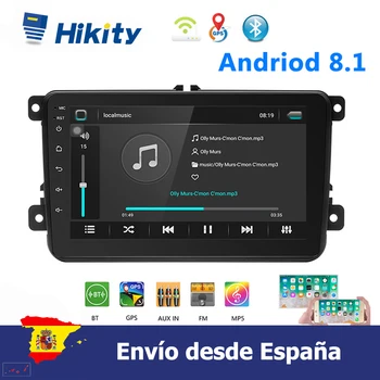 

Hikity Android 8.1 Car radius Android Iphone Mirror Link Bluetooth GPS WIFI DVR Rear view Camera Steering wheel checkpoint 2 din