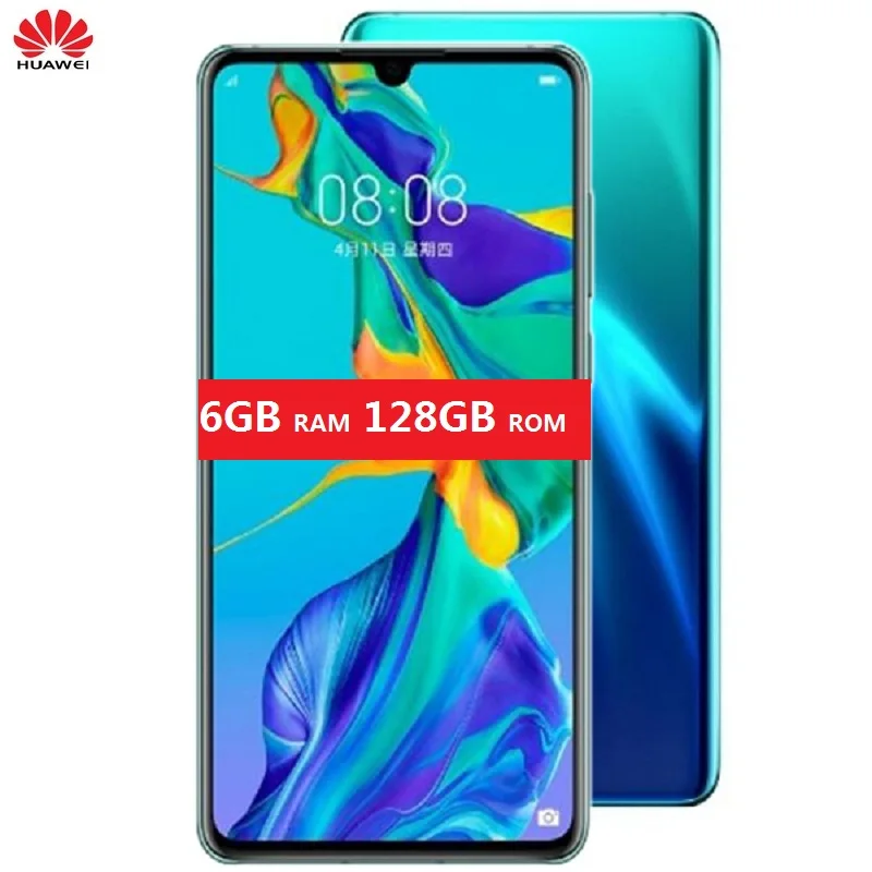 

HUAWEI P30 4G Smartphone 6.1" EMUI9.1.0 (Android 9.0) Kirin 980 Octa Core 2.6GHz 6GB RAM 128GB ROM 4-Camera Fingerprint Phone