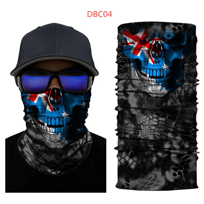 hair scarf for men Seamless Balaclava Magic Scarf Neck Face Cover Ghost Skull Skeleton Head Bandana Shield Headband Headwear Bandanas Men Bicycle black scarf mens