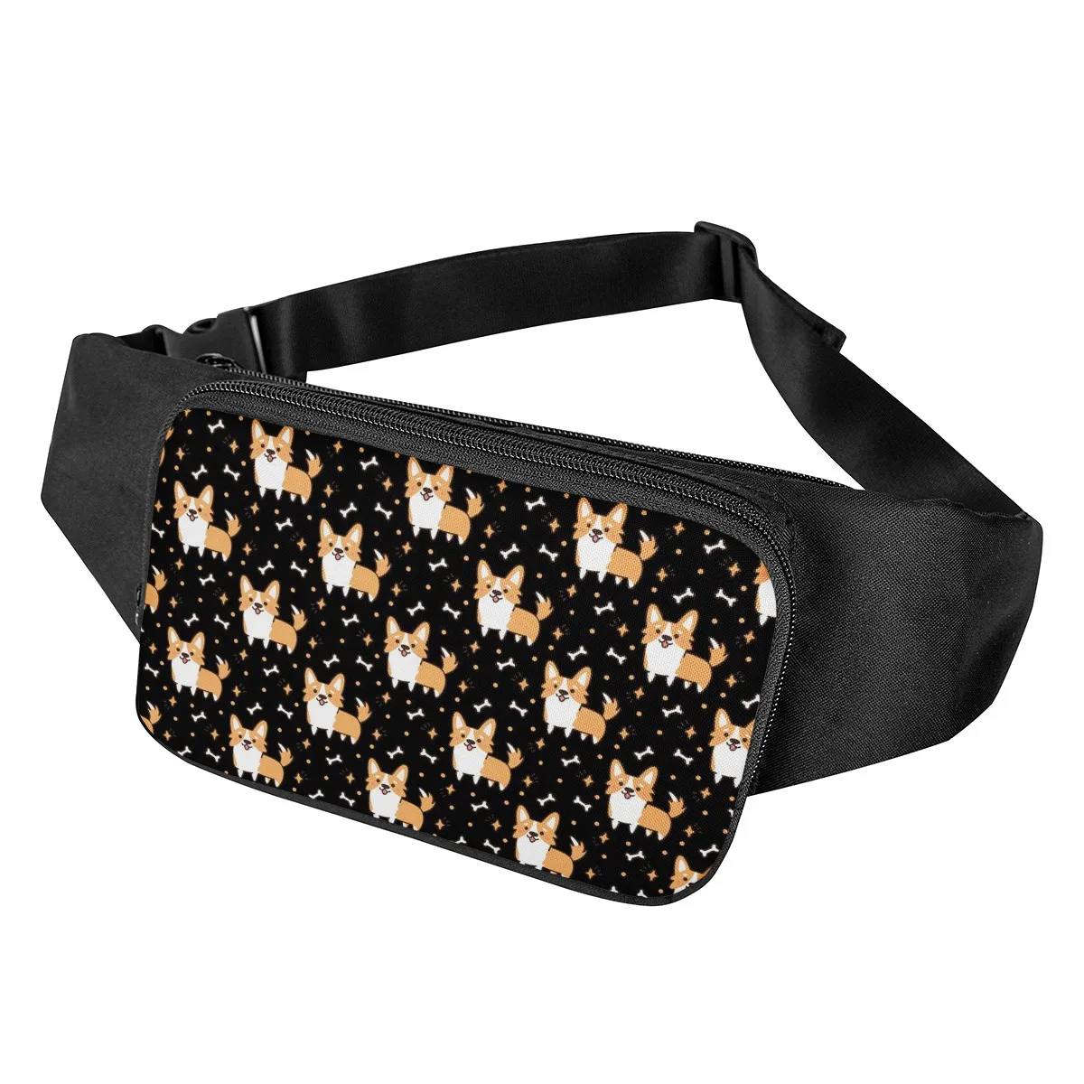 

New Arrive Fashion Custom DIY Dog Pet Designed 3D Print Waist Bags Customer DropShipping