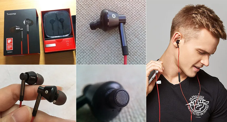 1 plus 1M301 pilote dynamique ecouteurs intra-auriculaires casque avec micro для телефона confort ergonomique, son Era