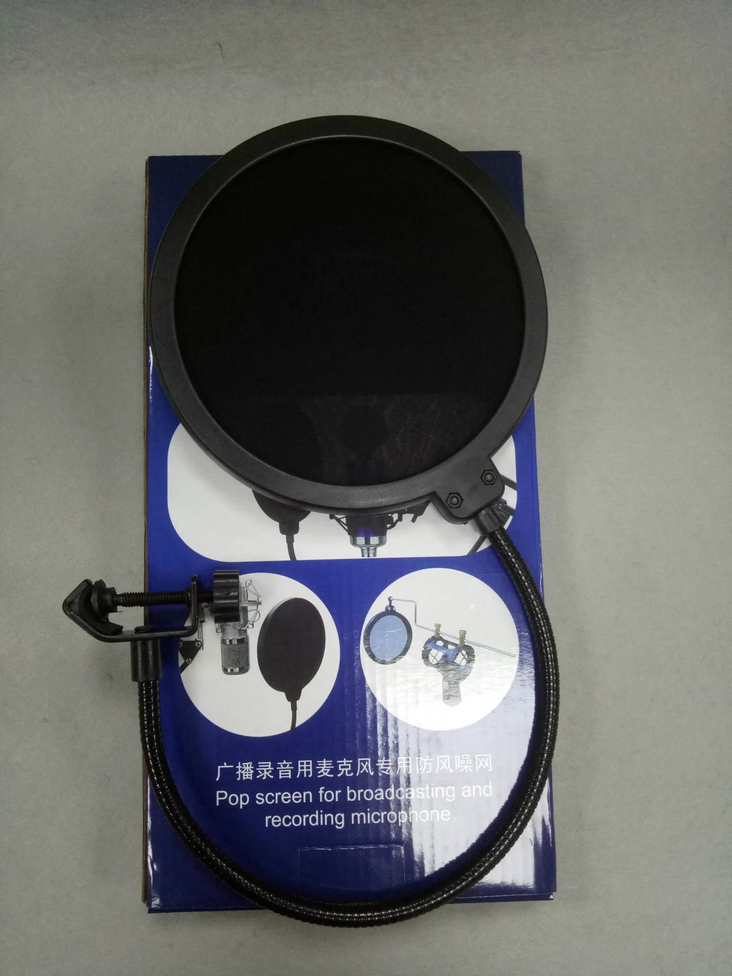 Wholesale Double Layer Large Size Anti-spray Net Recording Microphone Spray Guard Cover Condenser Microphone Holder Anti-Spray