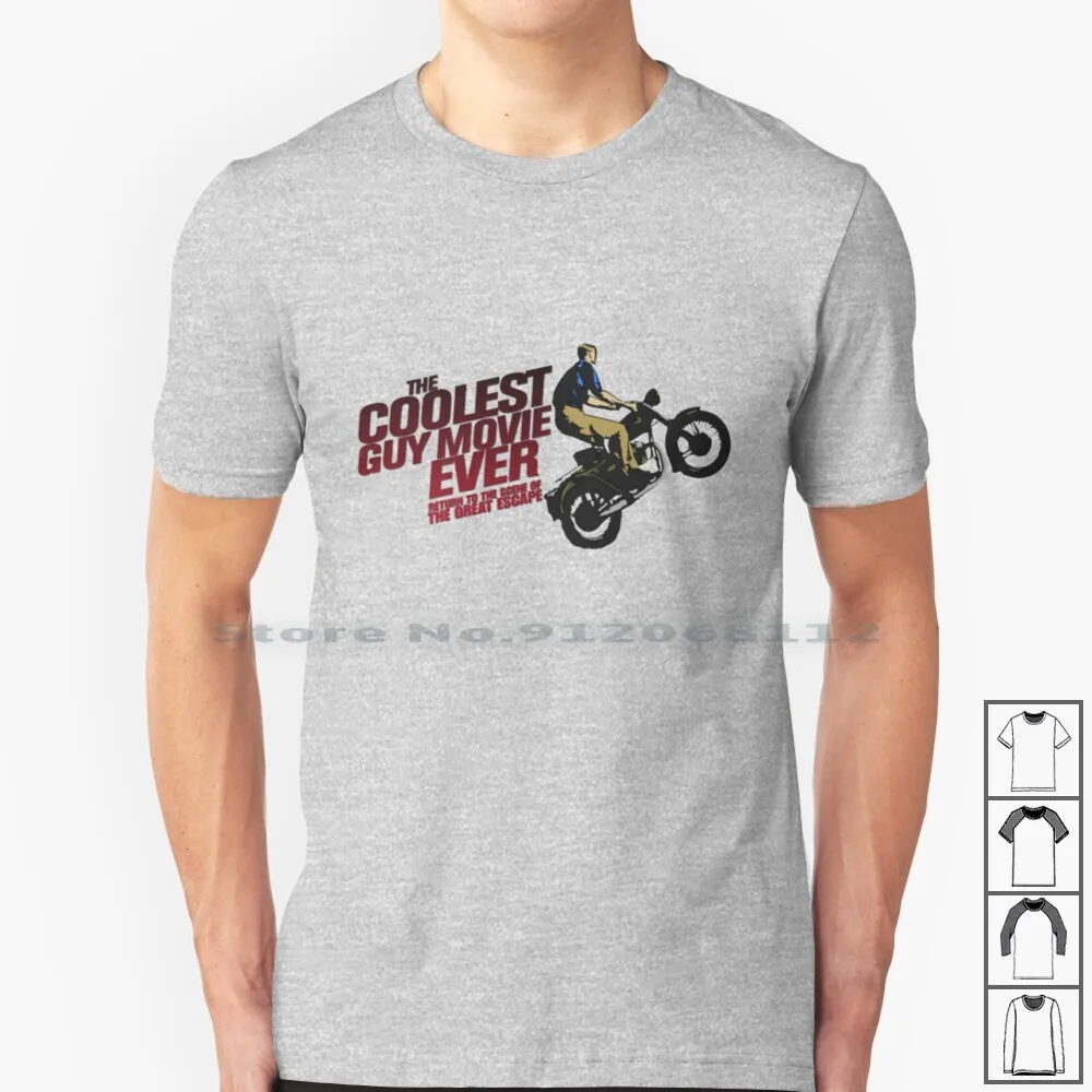 Футболка из 100% хлопка Bullitt Mcqueen автомобиль Стив фильм ретро классический