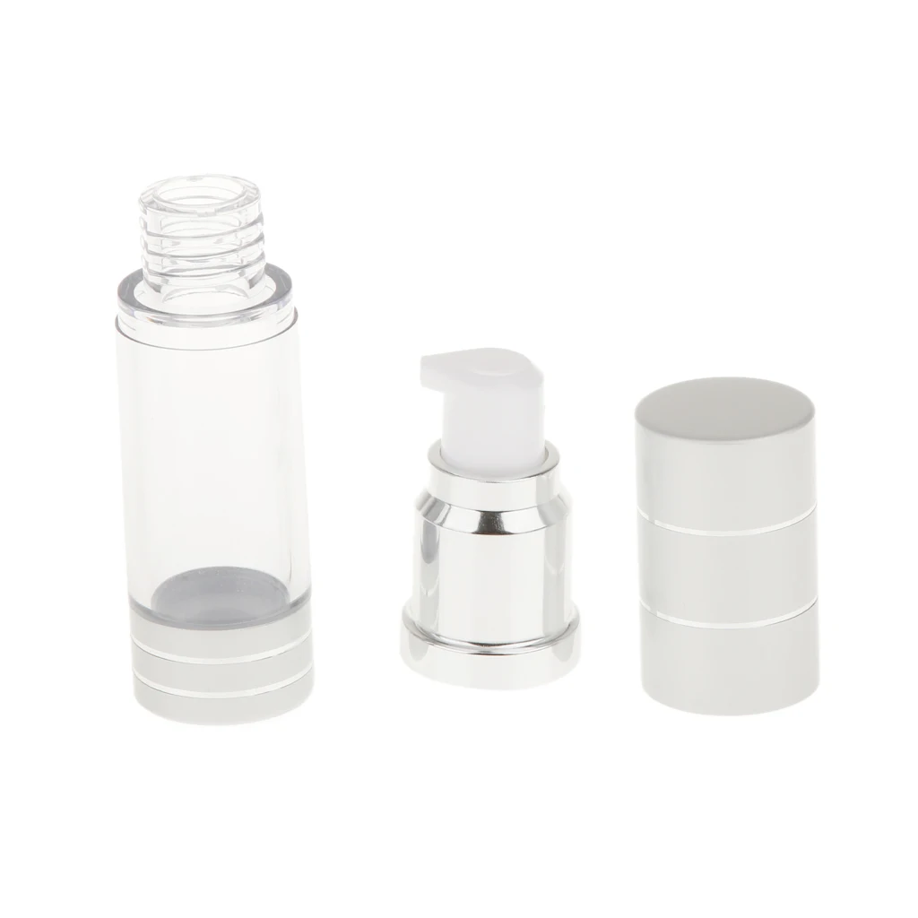 15ml Aluminum Travel Packing Lotion Shampoo Bath Container Press Bottle