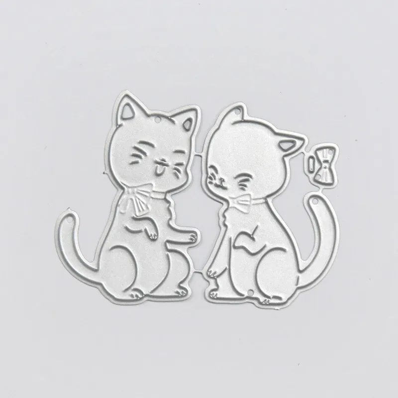 Cat Animals Scrapbook Metal Cutting Dies For Scrapbooking Stencils DIY Paper Album Cards Making Embossing Die Cuts Cut Cutter