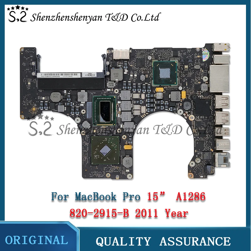 

Tested Laptop A1286 Motherboard For Apple Macbook Pro 15.4" A1286 Logic Board 820-2915-A/B EMC 2353-1 EMC 2563 2011 Year