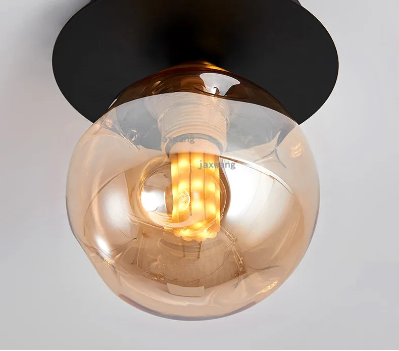 Nordic LED Ceiling Light Glass Ceiling Lighting Lamps for Living Room Room Lights Corridor Black/Gold Ceiling Light Fixtures