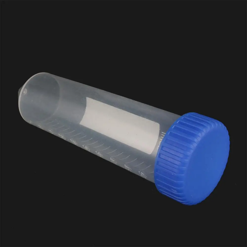 Centrifuge Tube 2Pcs 50ml Plastic Transparent Centrifuge Tube with Scale Free-standing Screw Cap Cone Bottom Laboratory Tool