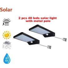 2/4pcs 48 LED Solar Lights Outdoor Motion Sensor Wall Sconces Light with Remote Control Lamp Security Lighting For Garden Wall s 2/4pcs 48 LED Solar Lights Outdoor Motion Sensor Wall Sconces Light with Remote Control Lamp Security Lighting For Garden Wall s