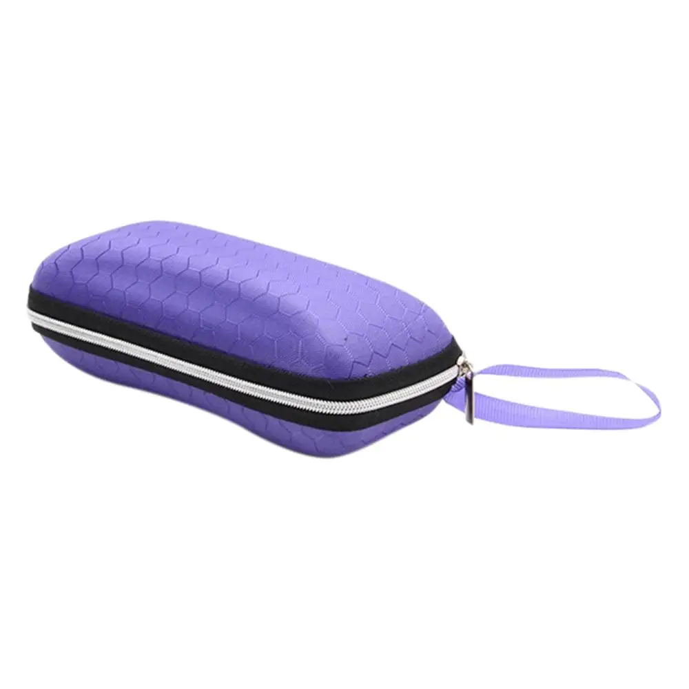 Purple 4 цвета защитная коробка шкаф с ремешком для молнии Портативный солнцезащитные очки чехол держатель для Для женщин очков Обложка для Для мужчин - Цвет: Purple