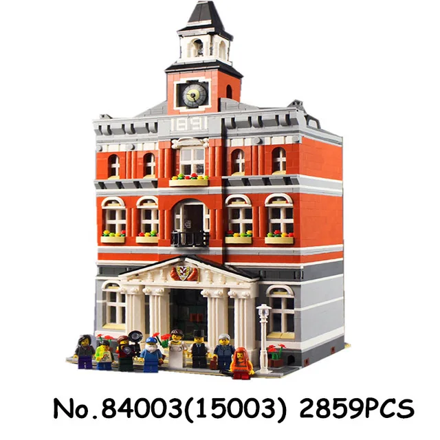 

DHL The Town Hall Compatible Legoly city Creator Street View 10224 Building Blocks Bricks Toys For Children Christmas Gift 15003