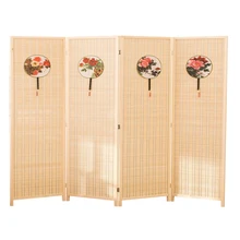 Экран бамбуковый экран Простой гостиной крыльцо офиса твердой древесины складной мобильный экран