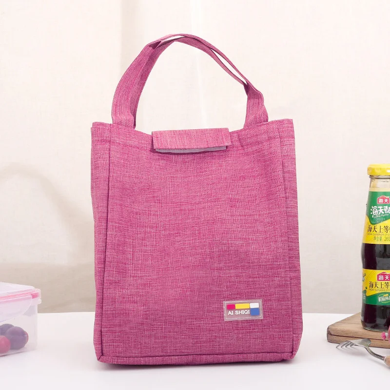Красный Adult Insulated Lunch Bag Tote Thermal Bento Cooler Bag Student Kids School Food Insulated Storage Container Picnic Work Handbag - Цвет: Красный