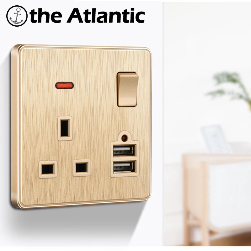Atlectric Универсальный Международный стандартный разъем 3 отверстия 5 отверстий двойной USB Мобильный зарядный порт двойной настенный, мощностьпереходник usb,разетка с usb для дома,розетки