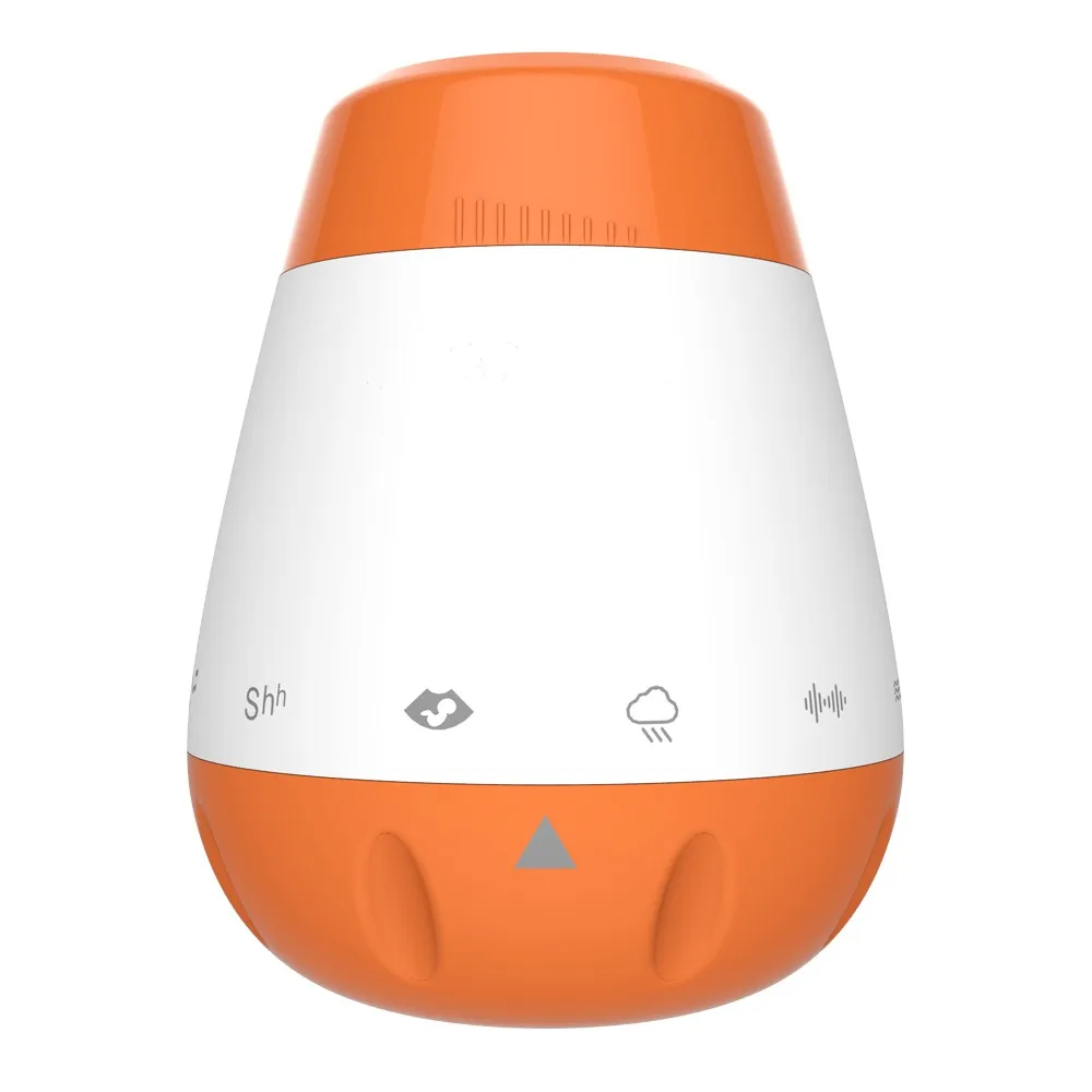 USB перезаряжаемая портативная детская звуковая машина для сна 6 успокаивающих звуков Shush Колыбельная голосовой датчик активация сон пустышка- оранжевый
