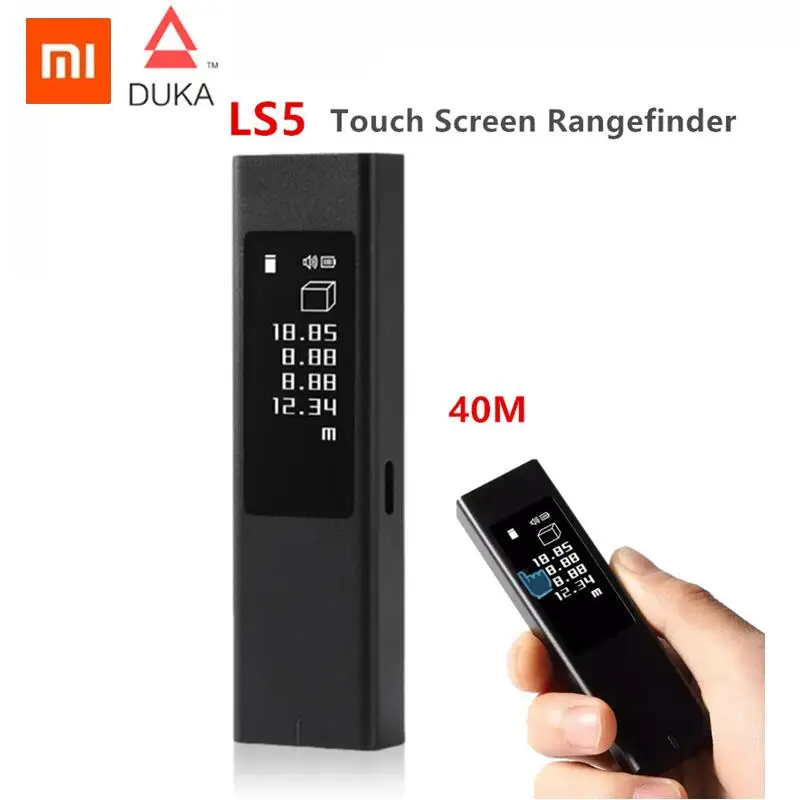 Xiaomi DUKA LS5 Laser Rangefinder Distance Meter OLED Touch Screen 40M Electronic Digital Ruler Laser Tape Measure Range Finder - ANKUX Tech Co., Ltd