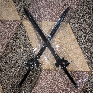 80 см меч искусство онлайн темное Repulser Кирито киригая меч Kirigaya Kazuto Косплей Опора Yuuki Асуна черный бутафорский меч для костюмированной игры инструмент - Цвет: Two Elucidator