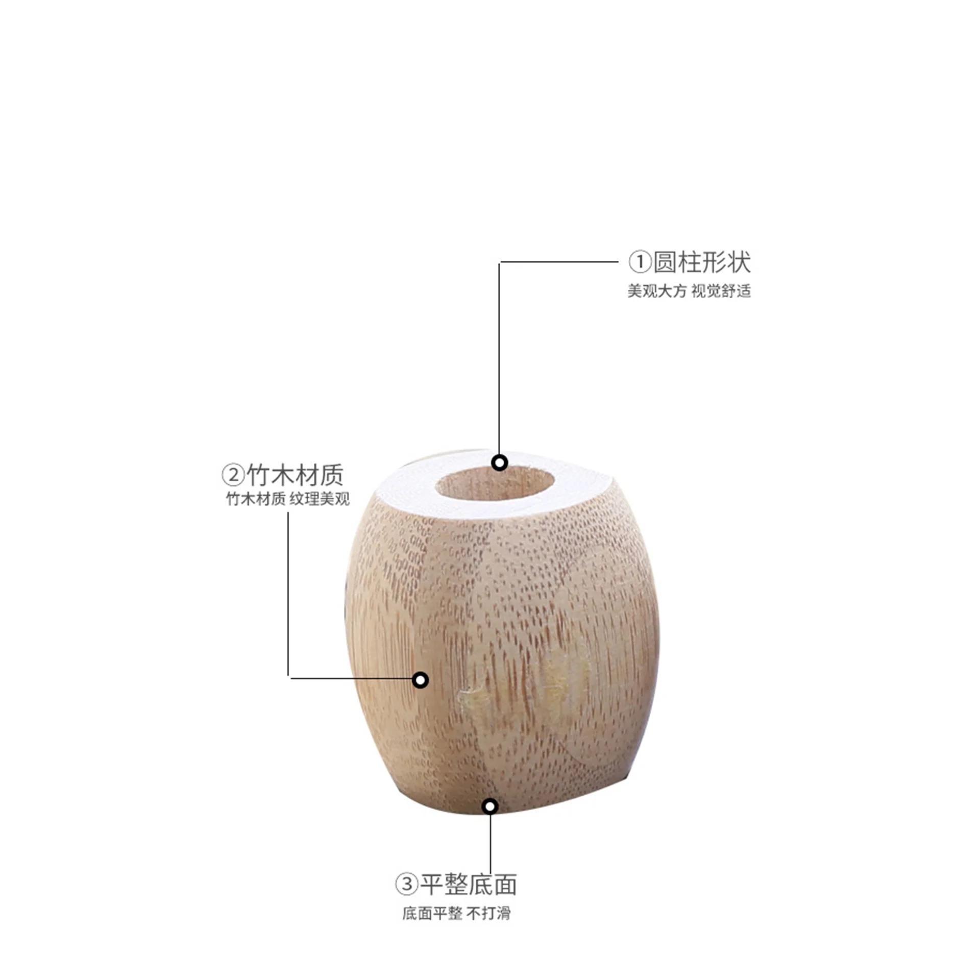 Natural Bamboo Handle Toothbtush For Adults Fashion Soft Toothbrush With Base