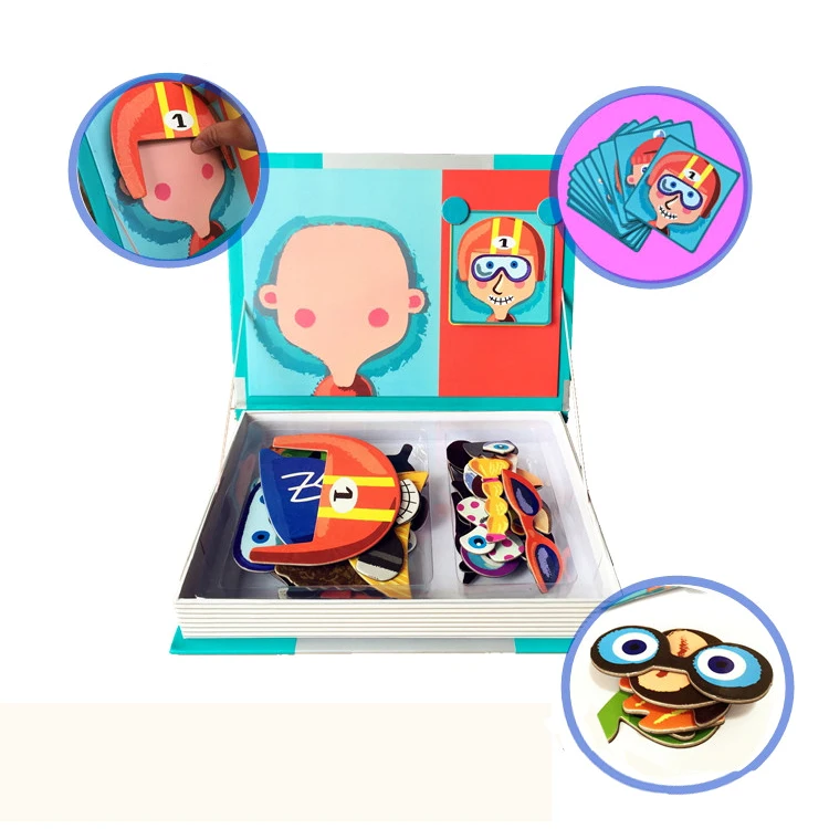 

New Hand Grab Board Puzzle Toys Magnetic Puzzle Book Sticker For Child Cartoon Animal Baby Early Educational Learning Toy