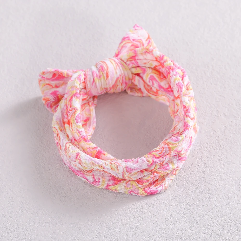 baby stroller accessories Printed Cable Baby Bow Headband Nylon Girls Hair Band Elastic  Headwear for Child Floral Turban Newborn Baby Hair Accessories baby accessories store near me	