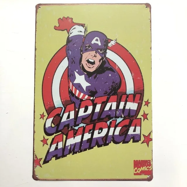 Туалет/собака/Marvel/кофе винтажные металлические жестяные знаки для дома, бара, паба, клуба, гаража, АЗС, Декор, тарелки, человек, пещера, настенная живопись - Цвет: 15