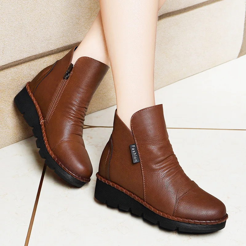 

Elevator Short Boots WOMEN'S Snow Boots 2019 Autumn And Winter New Style Martin Boots Boots Fashion plus Velvet Winter WOMEN'S S