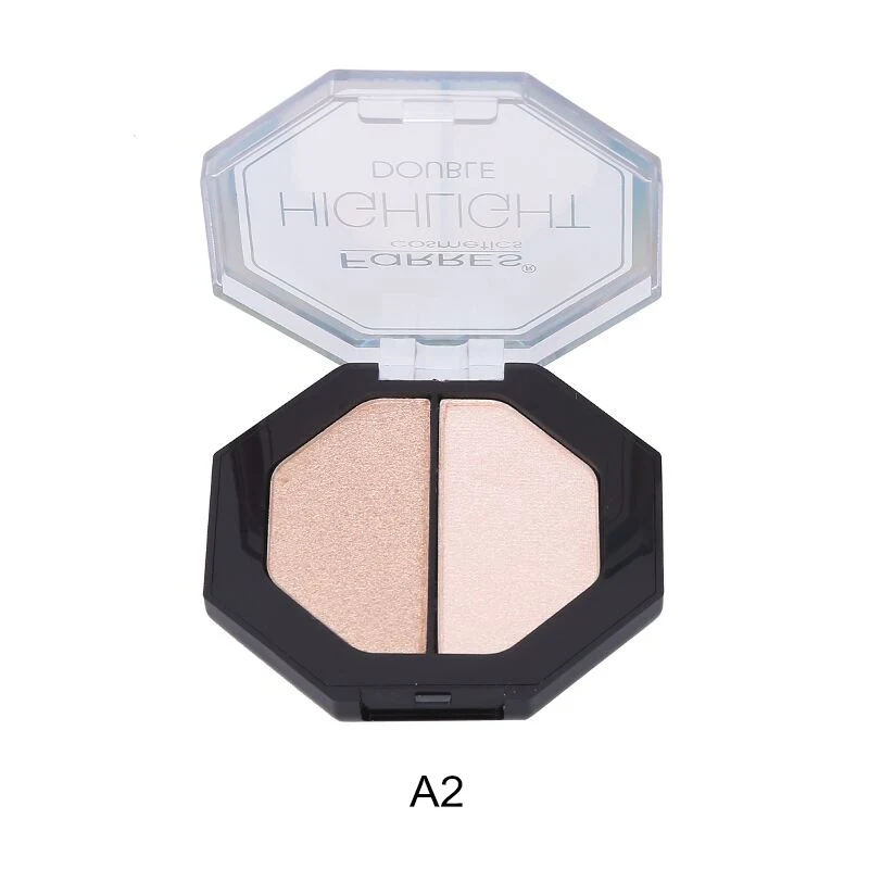 Горячая Распродажа косметическая Палитра подчеркивания лица 2 цвета водонепроницаемый стойкий яркий цвет кожи бронзатор порошок - Цвет: A2