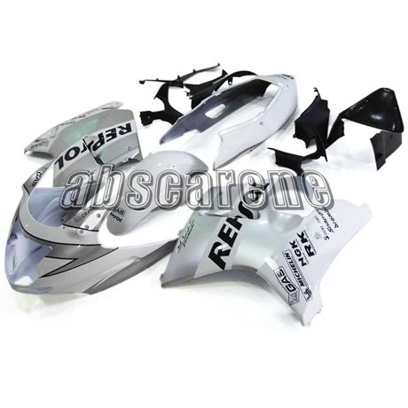 Выполните Обтекатели для Honda CBR1100XX 1997-2007 CBR 1100XX 97 98 99 00 01 02 03 04 05 06 07 впрыска ABS Пластик белого и серебристого цвета