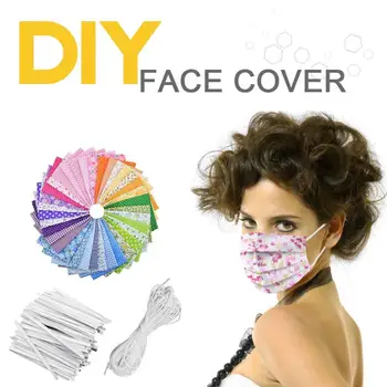 

Colorful Handmade Hand-stitched Cloth Face Mask Shield Face Cover Kit DIY Accessories Nose Frame Fixed Support