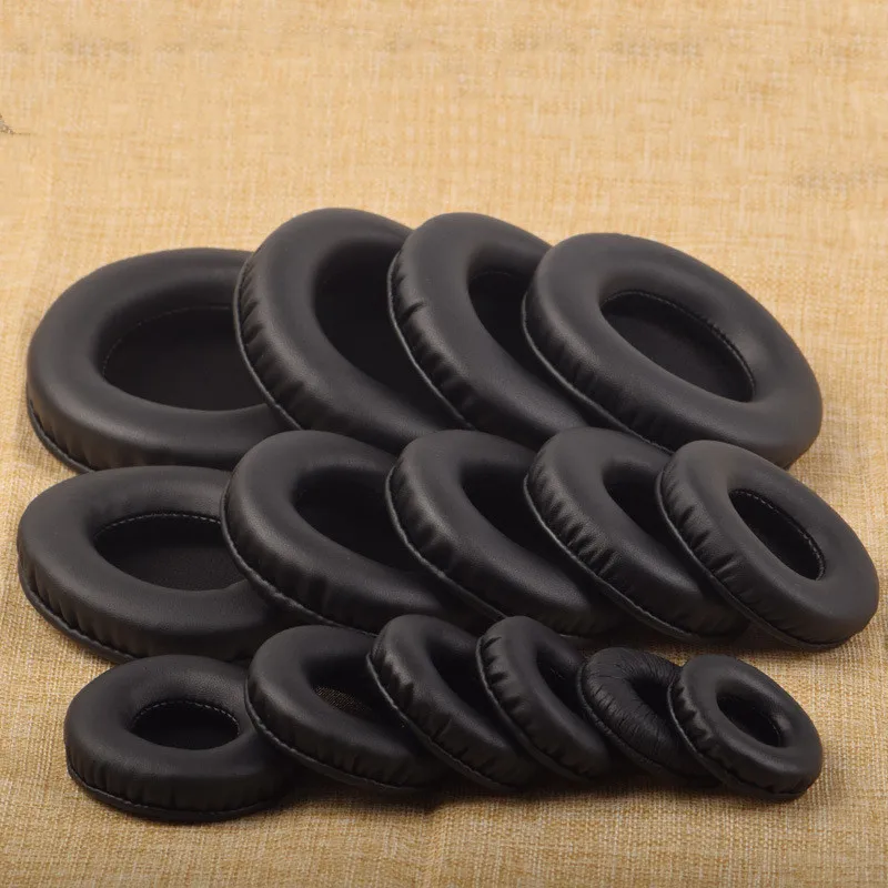교체 용 라운드 이어 패드 55MM 60MM 65MM 70MM 75MM 80MM 85MM 90MM 95MM 100MM 105MM 110MM 이어 컵 이어 패드 헤드폰 용 화이트