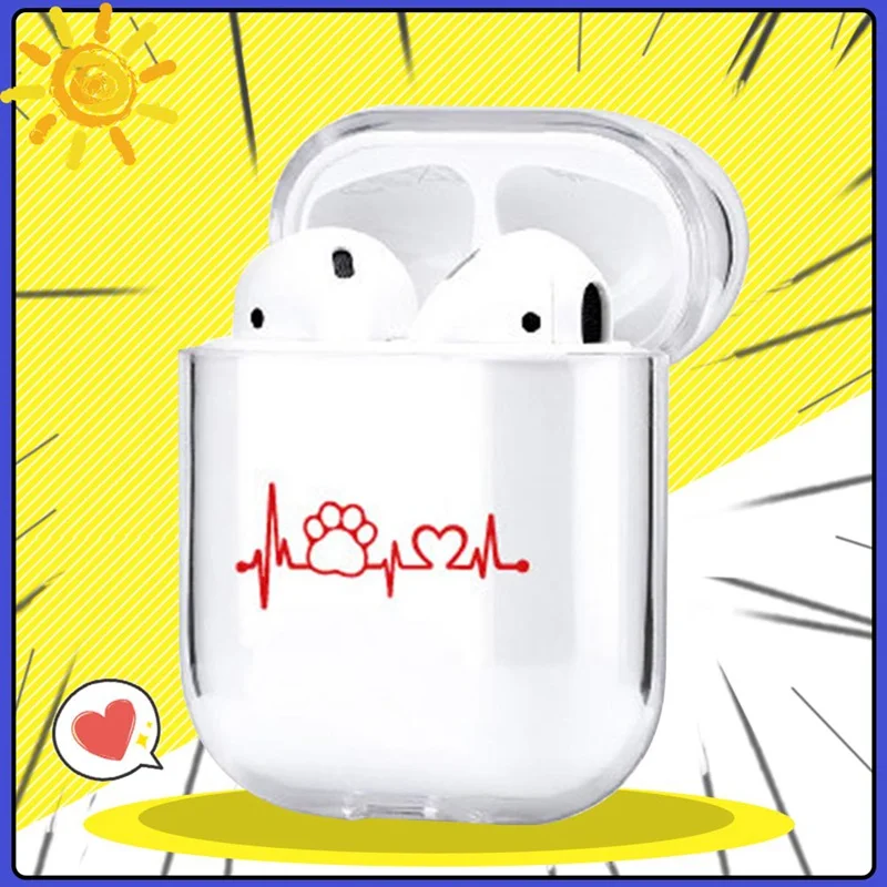 Роспись наушники чехол для AirPods чехол Чехол милый рисунок Fundas для Аксессуары для AirPods футболка с забавным мультипликационным принтом «жесткий чехол из поликарбоната