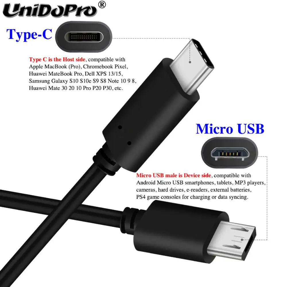 OTG usb type C к Micro USB адаптер для samsung huawei MicroUSB к USB-C 3,1 Кабель зарядного устройства для Macbook Pro USB-C устройства Android