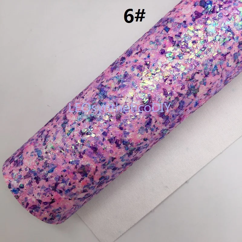 1PC 21X29CM Glitter Fabirc, Chunky Glitter Leather, Neon Glitter Leather Sheets For Making Bows LEOsyntheticoDIY T365