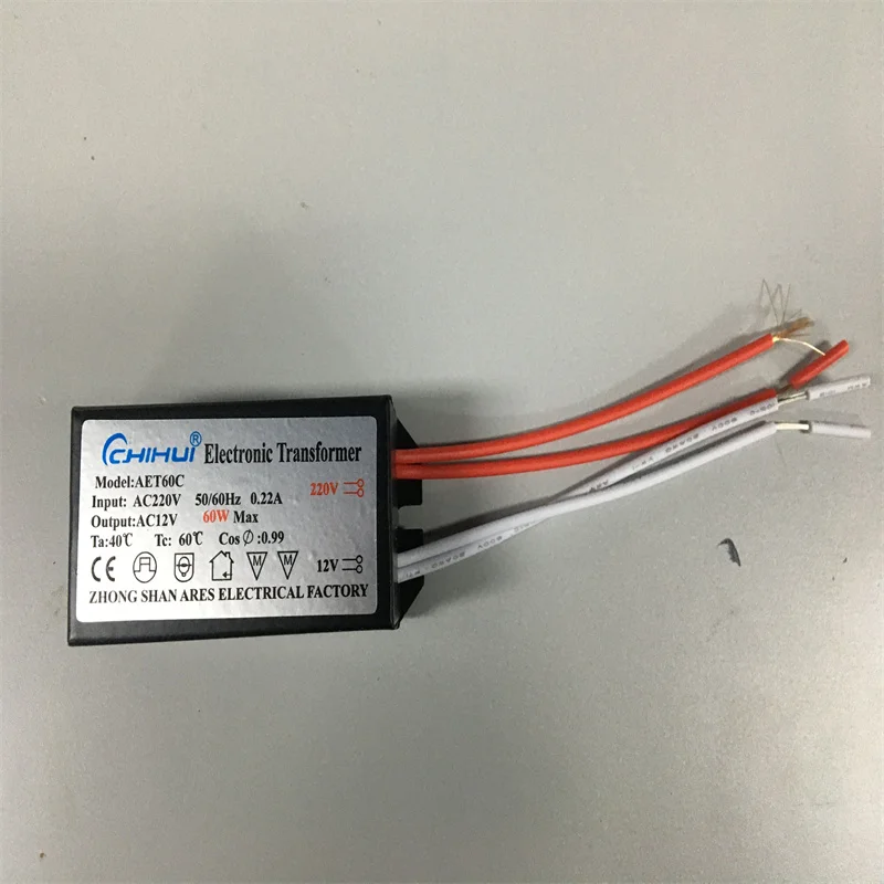 2022 Sufficient Power Electronic Transformer For Halogen Lamp light AC 12V 20W 50W 60W 160W 200W 250W Optional