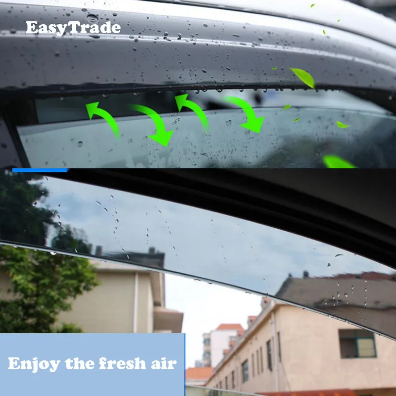 4pcs/set Car Window Visor Door Rain Sun Shield For Toyota CHR C-HR Side Windows Cover Trim Auto Accessories