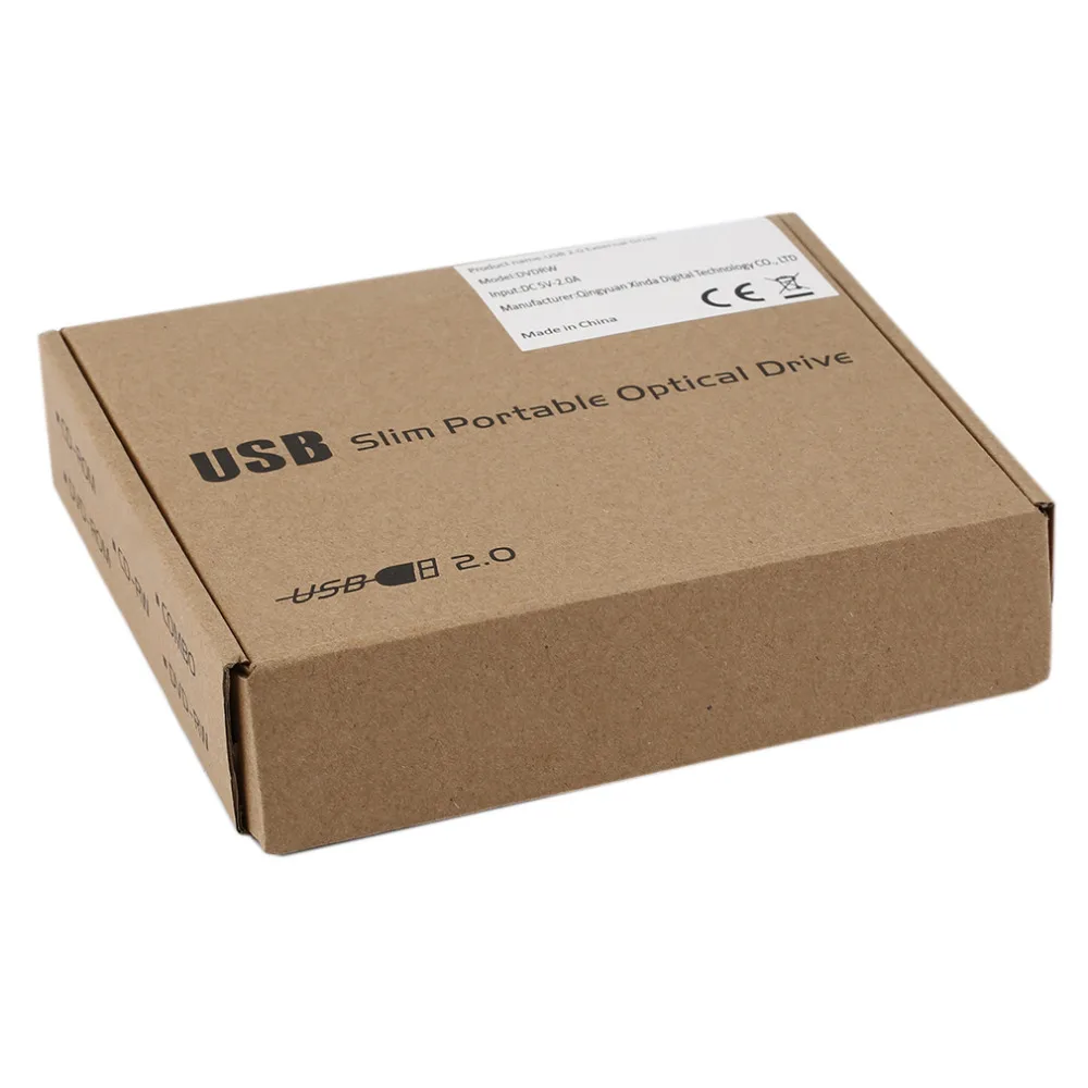 Новейший супер тонкий USB 2,0 внешний CD+-RW DVD+-RW DVD-RAM Пишущий привод для ноутбука PC продвижение черный белый