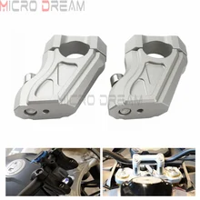 Серебряная ручка из алюминиевого сплава с зажимом для крепления на руль 2шт для BMW R Nine T R 9T