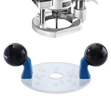 

New Router Base with Double Handles Palm Router Fixed-base Guide Wood Router Jig for Hand Trimmer Woodworking Milling Engraving