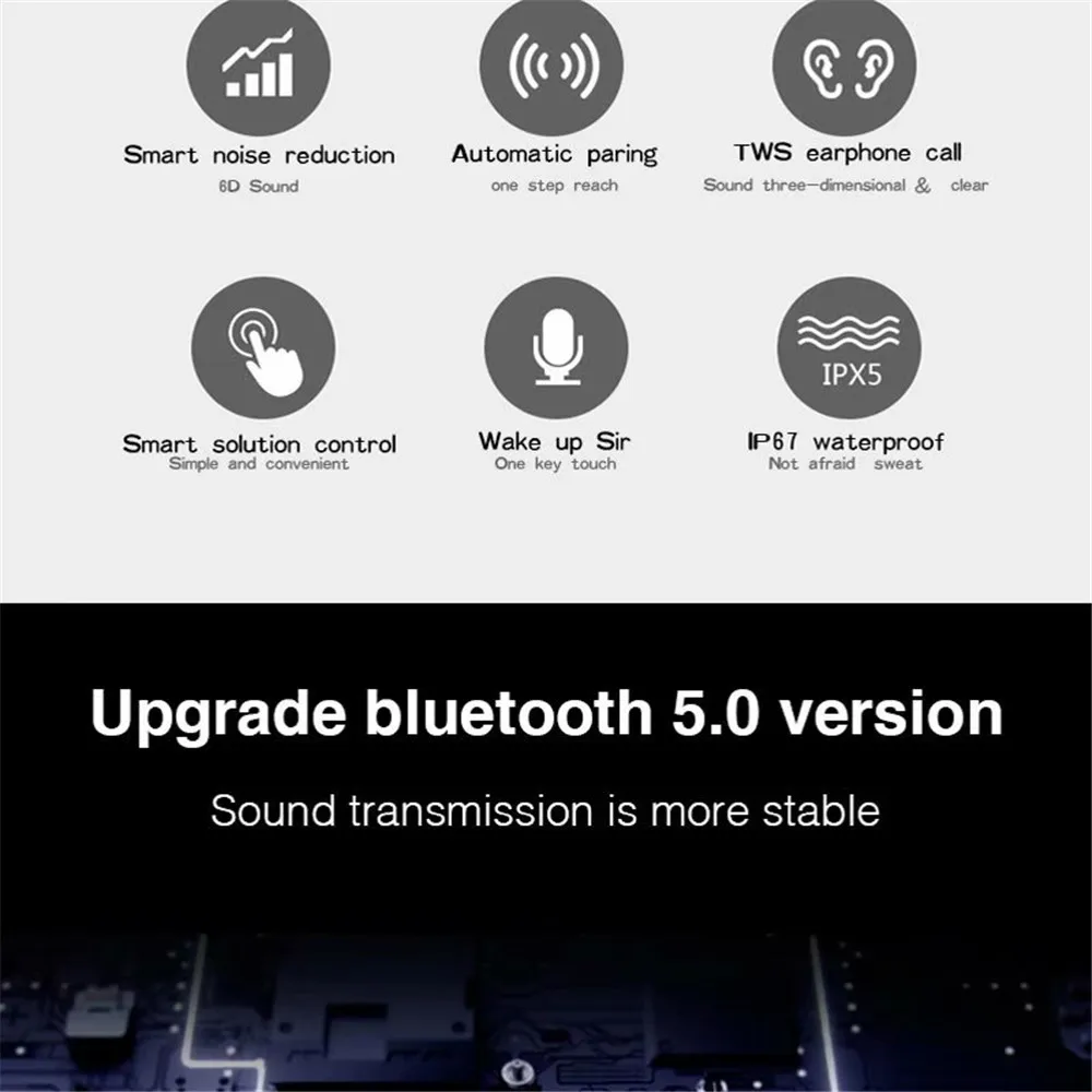 TWS Smart Binaural Bluetooth 5,0 наушники фитнес-браслет монитор сердечного ритма спортивный автоматизированный браслет повседневные водонепроницаемые часы