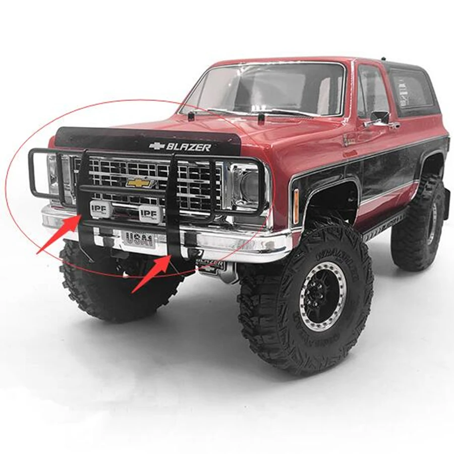 Автомобильный металлический передний бампер для Traxxas Trx4 1/10 Rc корпус блейзера