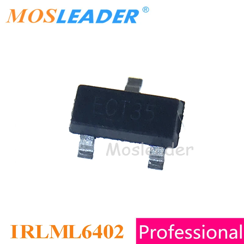 

Mosleader 1000PCS IRLML6402 SOT23 20V P-Channel Rds=65mR 100mR IRLML6402TRPBF IRLML6402TR IRLML6402PBF Chinese High quality