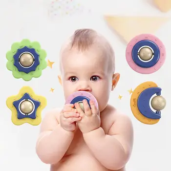

Tumama 4Pcs Star Shaped Baby Rattles Teether Hand Bells Educational Toy Gift