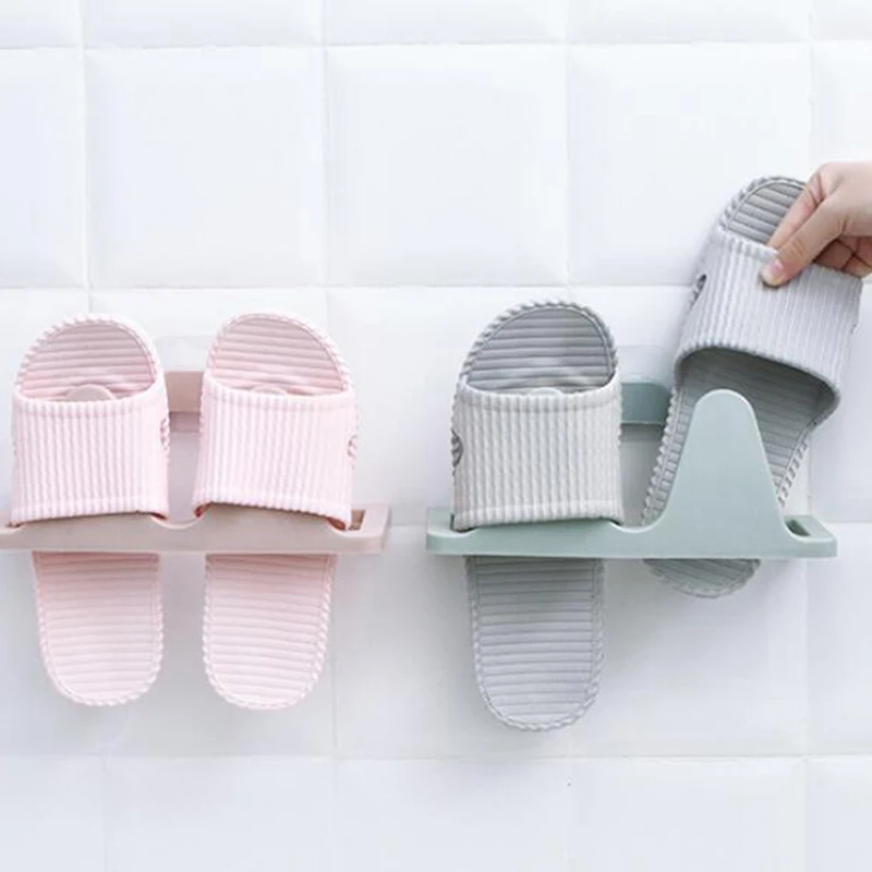 Paste Shoe Rack Bathroom Wall Hanging Wall Slippers Shelf Home Stereo Space Shoe Storage Rack Shoe Storage Shelf Slippers