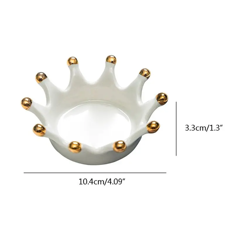 Королевская керамическая корона, кольцо, держатель для ключей, ювелирная подставка, держатель, брелок, лоток, кольцо, блюдо