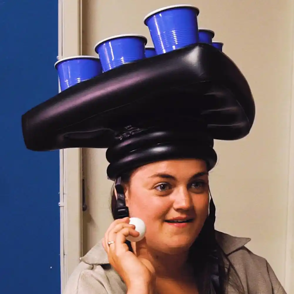 Inflatable Hat Kids Toy Floating Pong Game For Swimming Pool Party Supplies Beach Inflatable Toys Giant Beer Pong ZXH Inflatable Hat Kids Toy Floating Pong Game For Swimming Pool Party Supplies Beach Inflatable Toys Giant Beer Pong ZXH