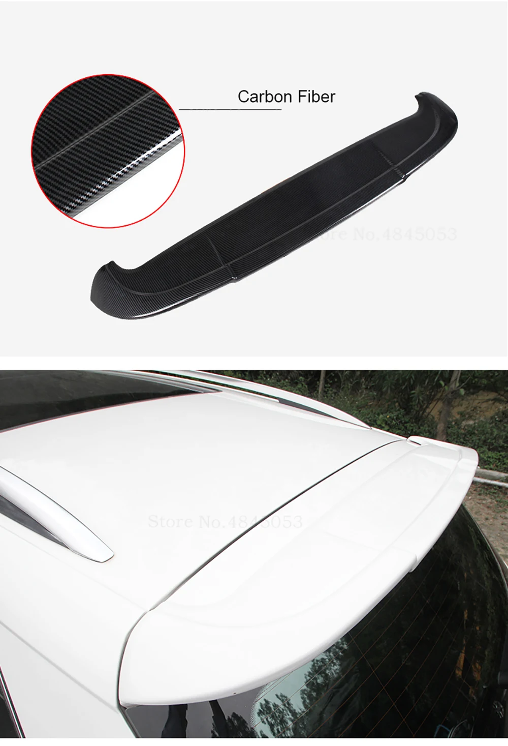 Fit For Skoda Kodiaq to Carbon Fiber Rear Spoiler Car External White Black Spoiler Trunk Boot Tail Wing Car Styling