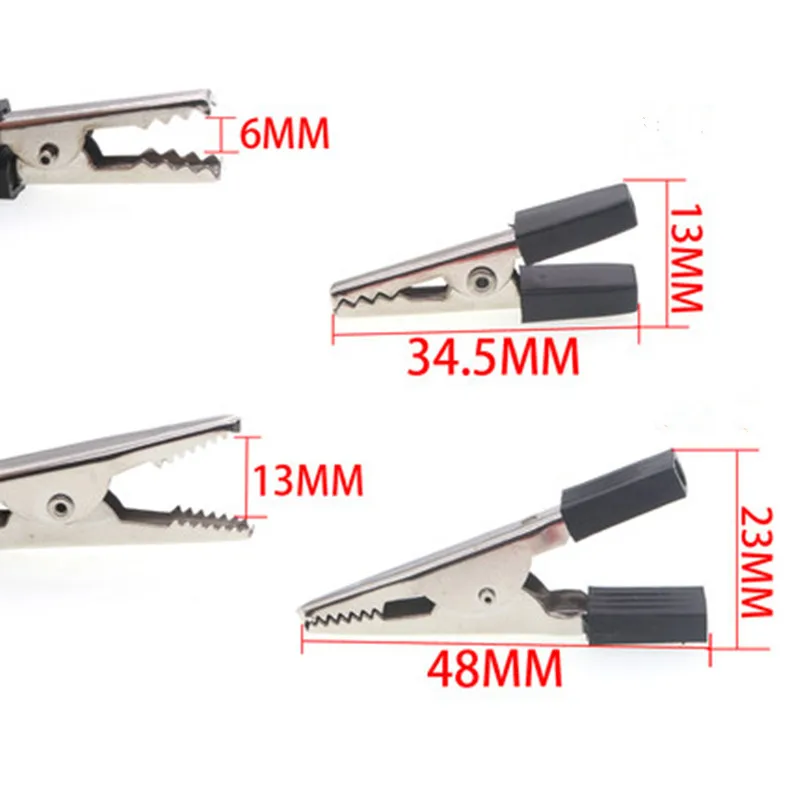 

2pcs alligator clip test clip small battery lap wire clip power supply electrician clip
