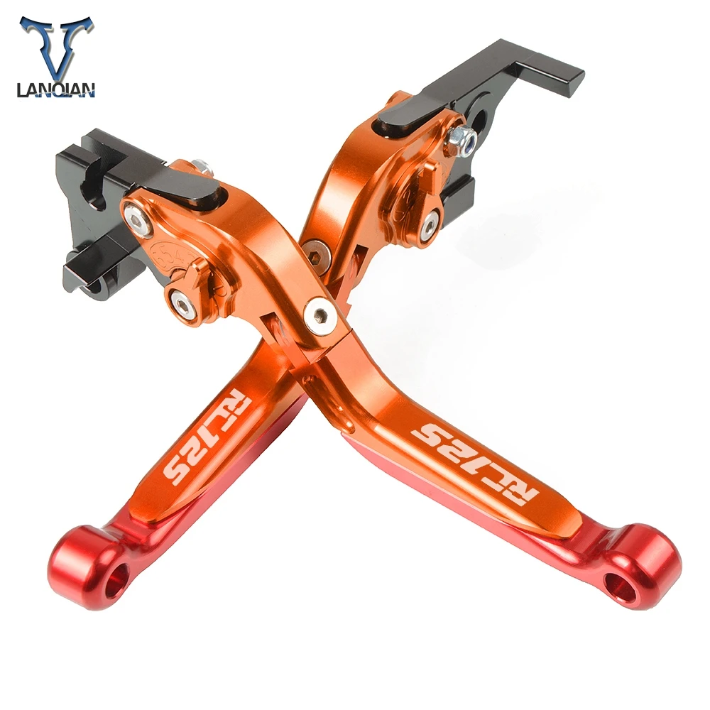 

Motorcycle Accessories CNC Adjustable Brake Clutch Levers With LOGO For KTM RC125 RC 125 2011 2012 2013 2014 2015 2016