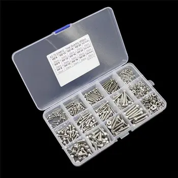 

Stainless Steels Hex Socket Cap Head Bolts Screws 480pcs M3 M4 M5 304 Nut Kits