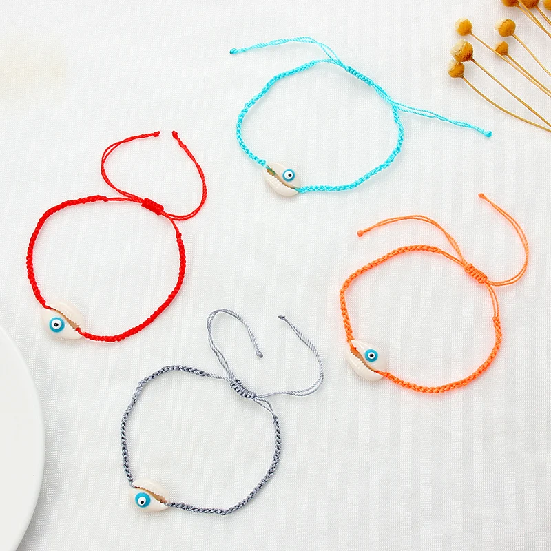1 комплект Lucky Evil Eye Starfish браслеты из ракушек 12 цветов плетёный браслет ручной работы плетеная память для женщин и девочек ювелирные изделия
